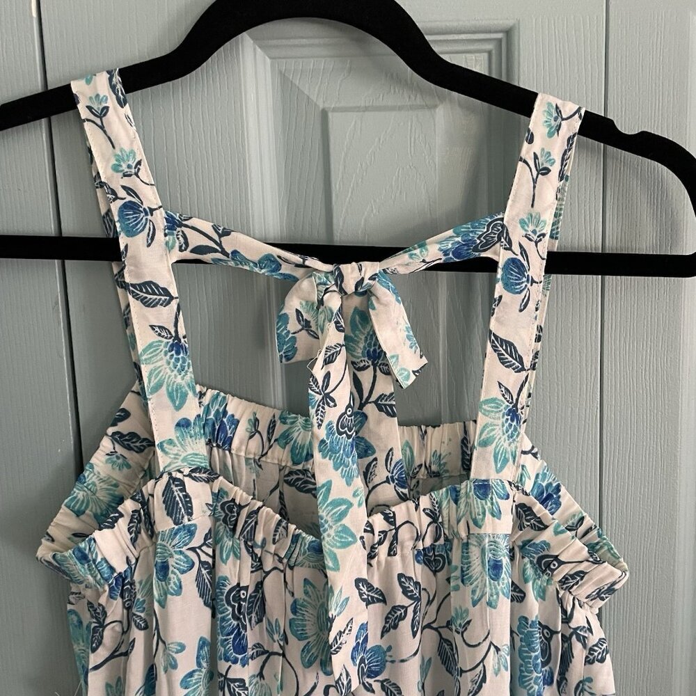 Old Navy Women’s Sleeveless Tie-Back Cutout Maxi Dress Medium Light Blue Flowers - Picture 12 of 15